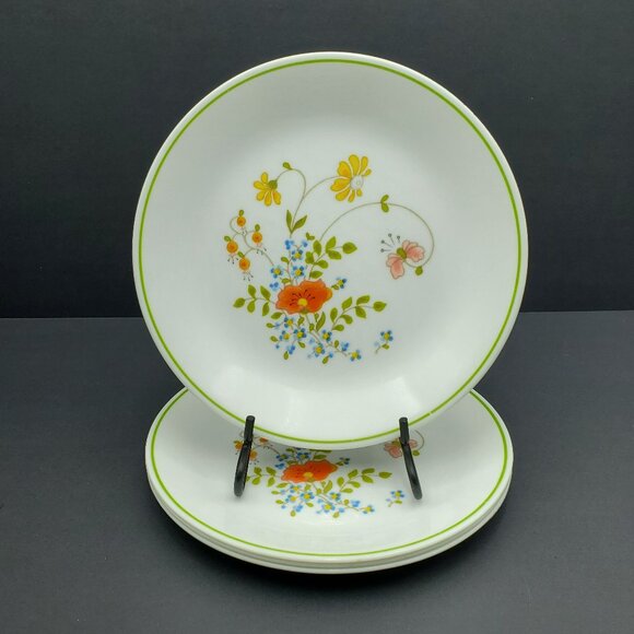 Corelle Wildflower Salad Plates Corning Spring Bouquet Luncheon Plates - Picture 2 of 7